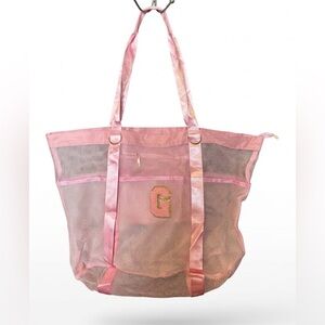 ⭐️Mesh Tote Bag with Gold 'G' Accent & Bonus Bag